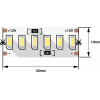 Лента светодиодная SMD 3014, 240 LED/м, 24 Вт/м, 12В, IP20, Цвет: Нейтральный белый