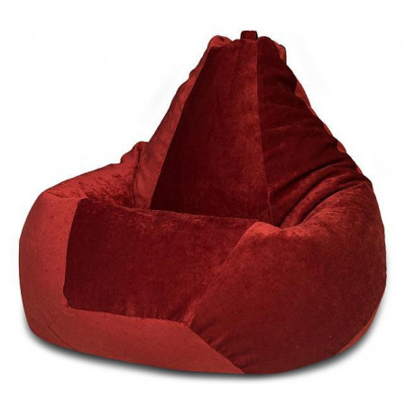 Кресло-мешок Бордовый Микровельвет L
