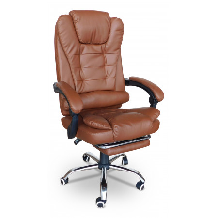 Компьютерное кресло MF-2001, коричневый, экокожа