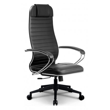 Кресло офисное Комплект 6, черный, кожа