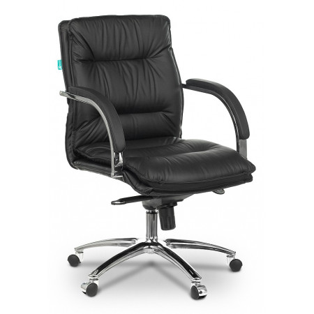 Компьютерное кресло T-9927SL-LOW, черный, кожа натуральная, экокожа