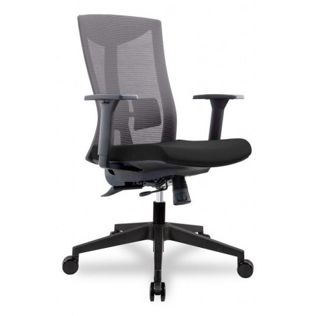 Кресло офисное CLG-428 MBN-B, серый, черный, сетка, ткань
