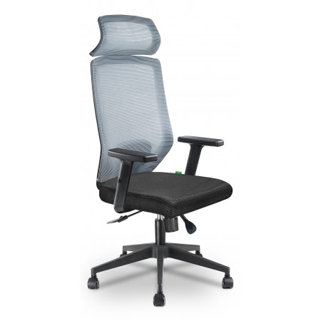 Кресло офисное A755, серый, черный, сетка, ткань