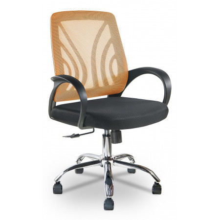 Кресло офисное 8099E, оранжевый, черный, сетка, ткань