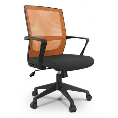 Кресло офисное Dikline XT81, оранжевый, черный, сетка TW