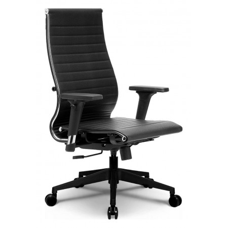 Кресло офисное Комплект 10/2D, черный, кожа