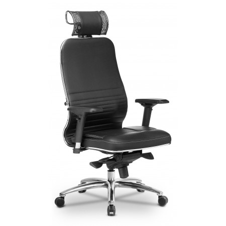 Кресло офисное KL-3.04, черный, кожа искусственная NewLeather