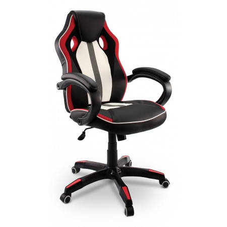 Кресло офисное Dikline KD35, красный, черный, сетка 3D, экокожа