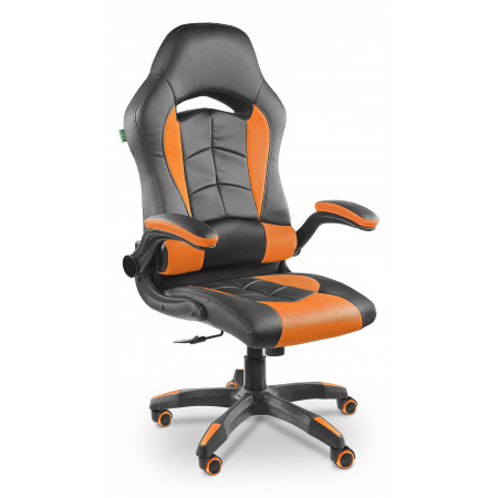 Компьютерное кресло 9505H, оранжевый, черный, экокожа