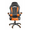 Компьютерное кресло 9505H, оранжевый, черный, экокожа