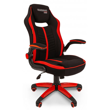 Игровое кресло Chairman Game 19, красный, черный, ткань