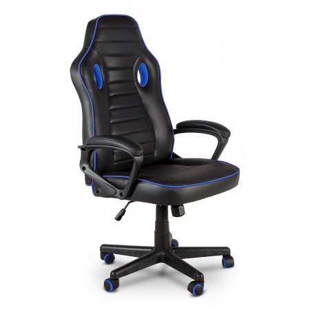 Геймерское кресло MF-3041, голубой, черный, экокожа