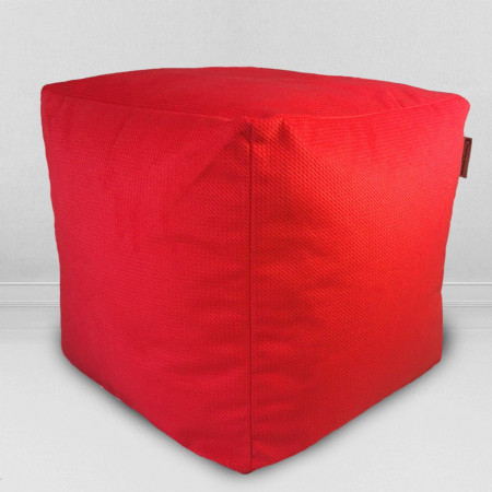 Пуфик-кубик Красный, мебельная ткань Тори