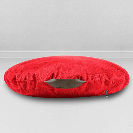 Подушка на пол Сидушка Красная, мебельная ткань