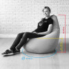 Кресло-мешок груша Карта, размер ХХL-Стандарт, мебельный хлопок