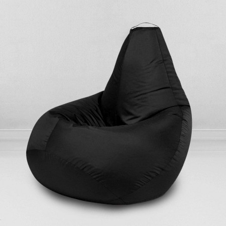 Кресло-мешок груша Черный, размер L-Компакт, оксфорд