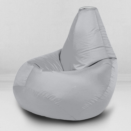 Кресло-мешок груша Серебристо-серый, размер ХХL-Стандарт, оксфорд