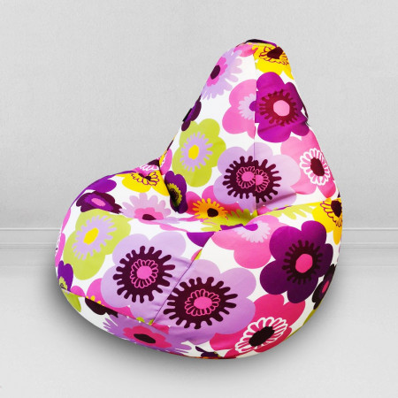 Кресло-мешок груша Пуэрто Плата, фиолетовый, размер L-Компакт, мебельный хлопок