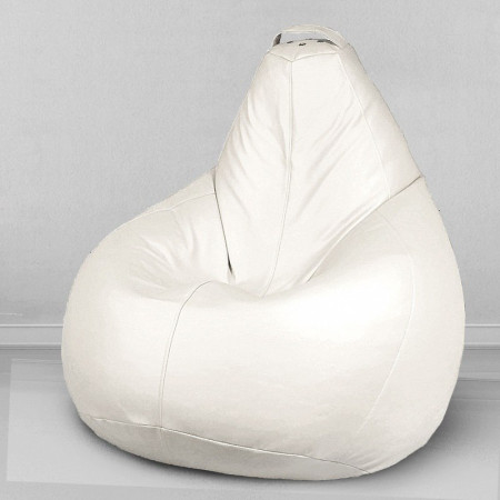 Кресло-мешок груша Молоко, размер L-Компакт, экокожа