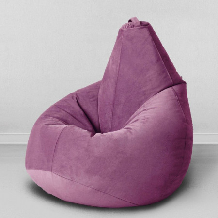Кресло-мешок груша Сирень, размер ХХL-Стандарт, мебельный велюр