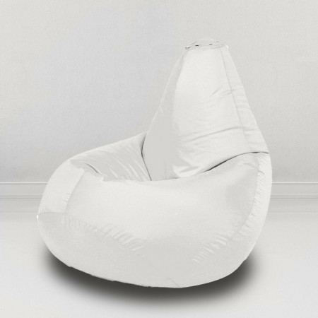 Кресло-мешок груша Белый, размер L-Компакт, оксфорд