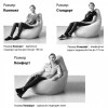 Кресло-мешок груша Пудра, размер ХХL-Стандарт, мебельный велюр