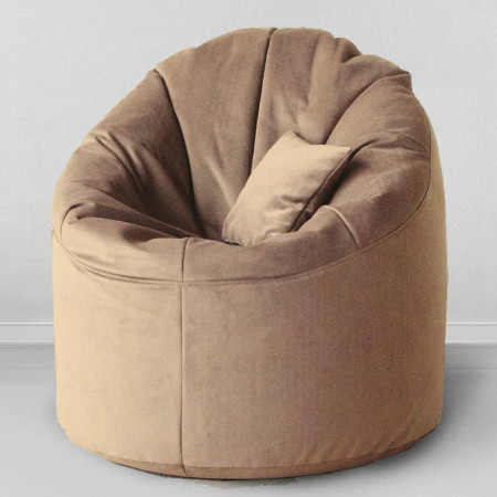 Кресло-мешок Лаунж Шоколад, размер ХXXХL, мебельный велюр