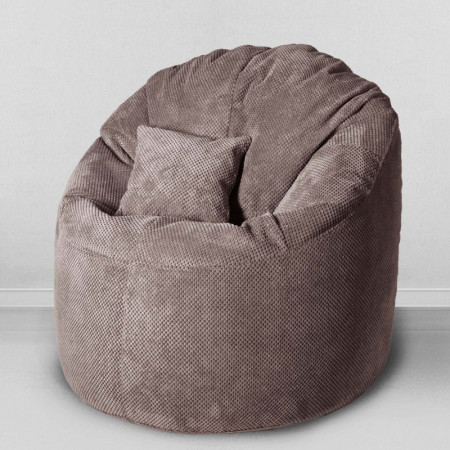 Кресло-мешок Лаунж Какао, размер ХXXХL, объемный велюр