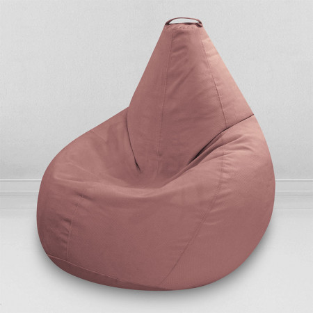 Кресло-мешок груша Пудра, размер ХХXL-Комфорт, мебельный велюр