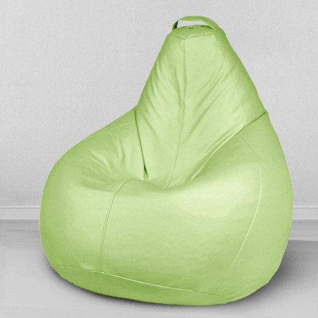 Кресло-мешок груша Cалатовый, размер ХXХL-Комфорт, экокожа