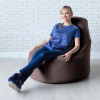 Кресло-пуф Люкс Горький шоколад, размер XХХL-Комфорт, мебельный велюр