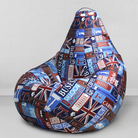 Кресло-мешок груша Знакомый Лондон, размер ХXХL-Комфорт, мебельный хлопок