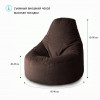 Кресло-пуф Люкс Темный шоколад, размер XХХL-Комфорт, мебельный велюр