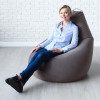 Кресло-мешок груша Темно-синий, размер ХХXL-Комфорт, мебельный велюр