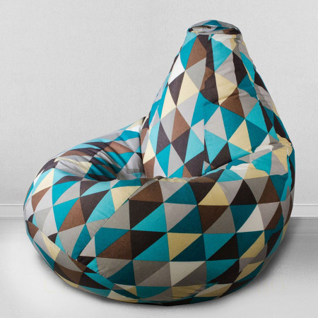 Кресло-мешок груша Ромб, размер ХXХL-Комфорт, мебельный хлопок