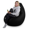 Кресло-мешок груша Черный, размер ХXХL-Комфорт, оксфорд