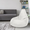 Кресло-мешок груша Белый, размер ХXХL-Комфорт, оксфорд