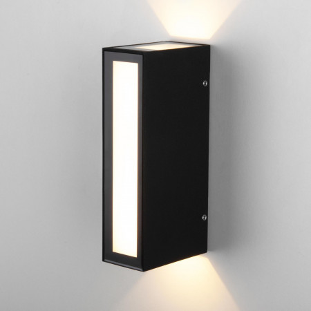 Уличный настенный светодиодный светильник Acrux чёрный Elektrostandard 1524 TECHNO LED Acrux черный