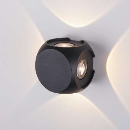 Пылевлагозащищенный светодиодный светильник CUBE черный IP54 Elektrostandard 1504 TECHNO LED