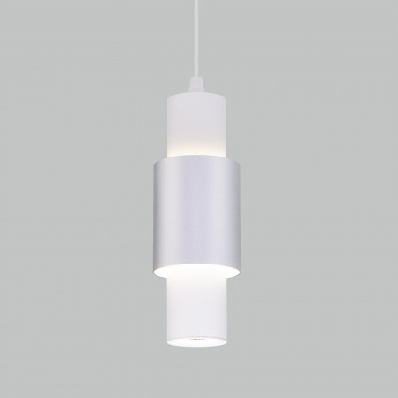 Подвесной светодиодный светильник Eurosvet 50204/1 LED белый/матовое серебро