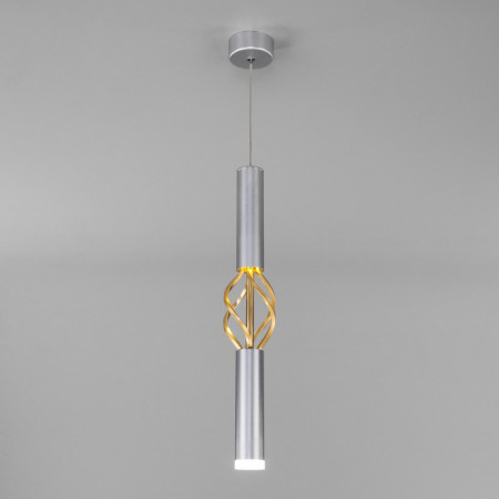 Подвесной светодиодный светильник Eurosvet 50191/1 LED матовое серебро/матовое золото