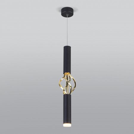 Подвесной светодиодный светильник Eurosvet 50191/1 LED черный/золото