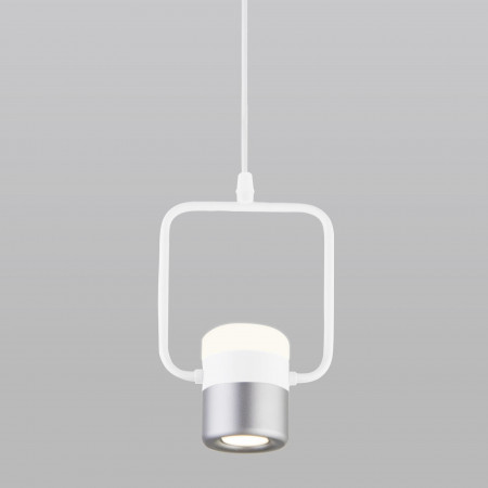 Подвесной светодиодный светильник Eurosvet 50165/1 LED белый/серебро