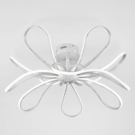 Потолочный светодиодный светильник с пультом Eurosvet 90134/12 белый с серебром