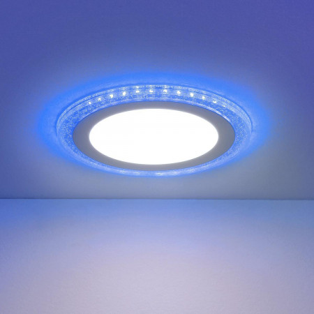 Встраиваемый потолочный светодиодный светильник Elektrostandard DLR024 10W 4200K Blue