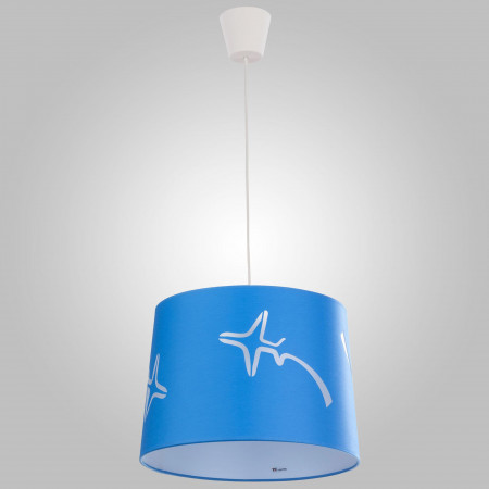 Подвесной светильник с синим абажуром