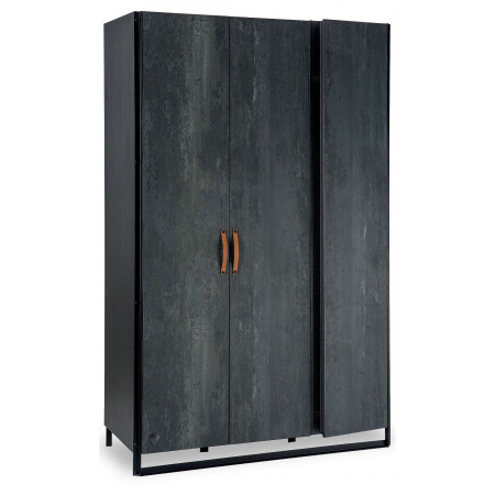 Шкаф 3-х дверный Dark Metal серый 