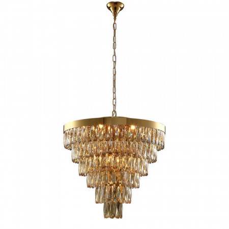 Подвесная люстра Crystal Lux Abigail SP-PL15 D620 GOLD/AMBER