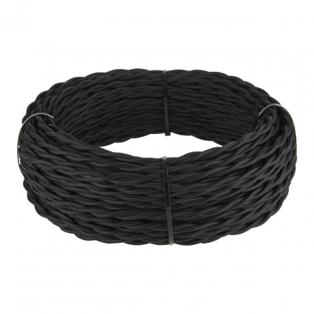 Ретро кабель Werkel витой двухжильный 2,5 мм черный W6452308 4690389165443