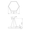 Подвесной светодиодный cветильник Geometria ЭРА Hexagon SPO-122-B-40K-066 66Вт 4000К черный Б0050553